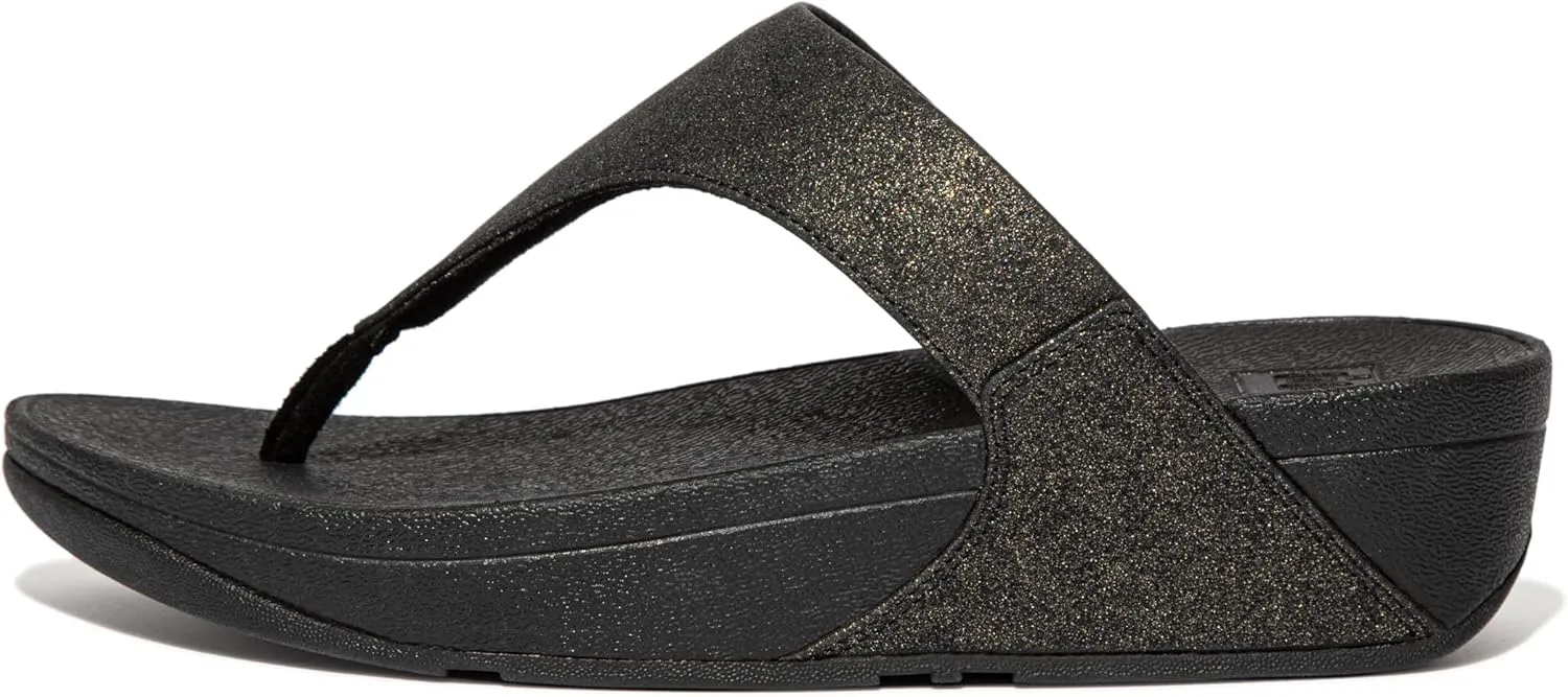 FitFlop Women's Lulu Crystal Feather Original Fit Toe-Post Wedge Sandal