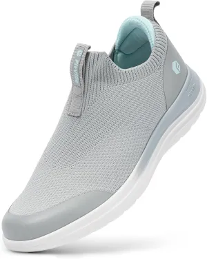FitVille Women's Extra Wide Slip on Shoes, Wide Walking Shoes Arch Support Casual Sneakers Comfortable Orthopedic Shoe for Plantar Fasciitis Neuropathy
