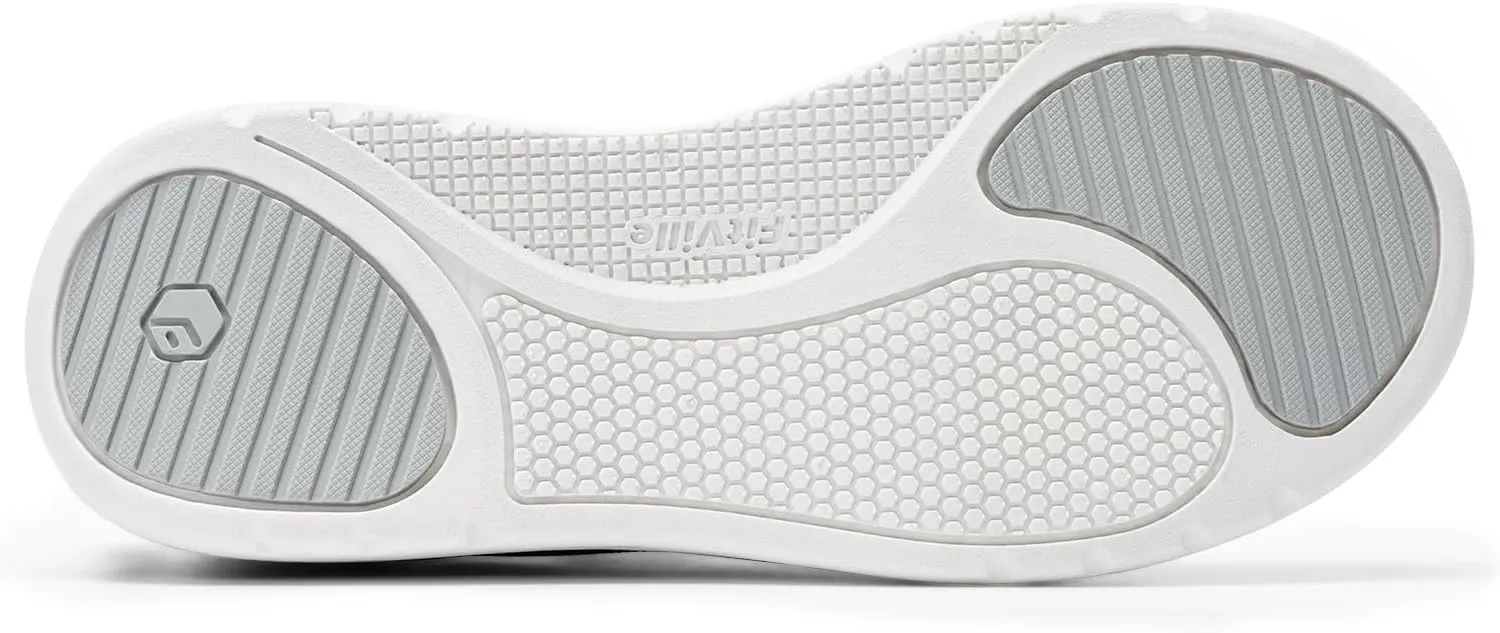 FitVille Women's Extra Wide Slip on Shoes, Wide Walking Shoes Arch Support Casual Sneakers Comfortable Orthopedic Shoe for Plantar Fasciitis Neuropathy
