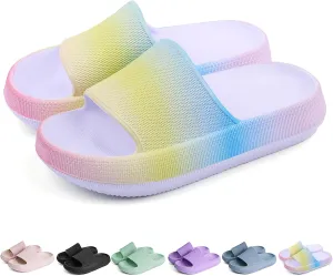 FJWYSANGU Kids Cloud Slides丨Boys Girls Bathroom Shower Sandals丨Open Toe Thick Sole Slip on Slippers丨Summer Non-slip Beach Pool Shoes