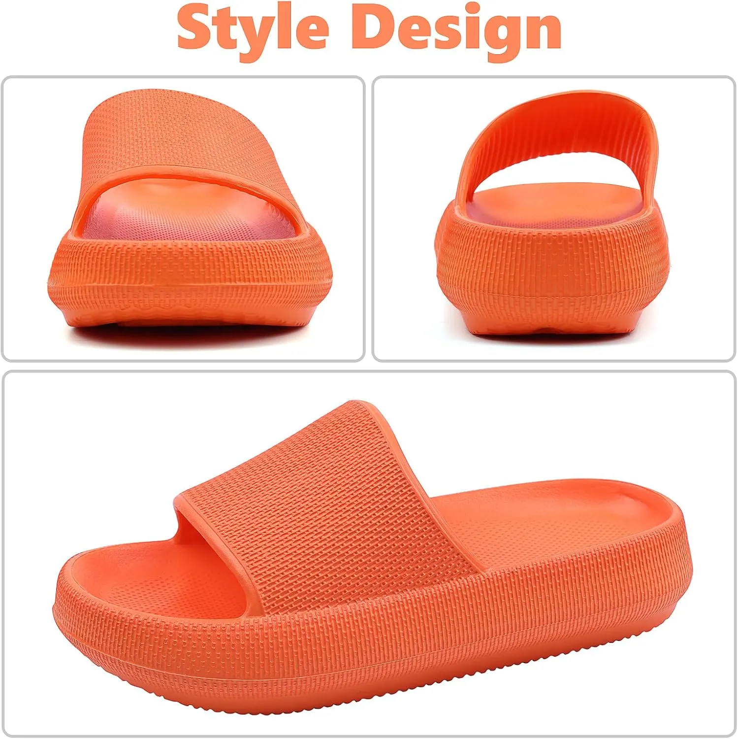 FJWYSANGU Kids Cloud Slides丨Boys Girls Bathroom Shower Sandals丨Open Toe Thick Sole Slip on Slippers丨Summer Non-slip Beach Pool Shoes