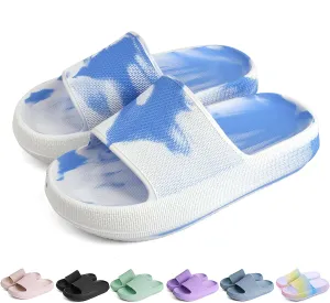FJWYSANGU Kids Cloud Slides丨Boys Girls Bathroom Shower Sandals丨Open Toe Thick Sole Slip on Slippers丨Summer Non-slip Beach Pool Shoes