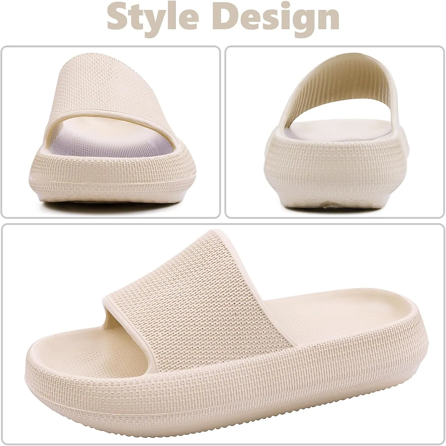 FJWYSANGU Kids Cloud Slides丨Boys Girls Bathroom Shower Sandals丨Open Toe Thick Sole Slip on Slippers丨Summer Non-slip Beach Pool Shoes