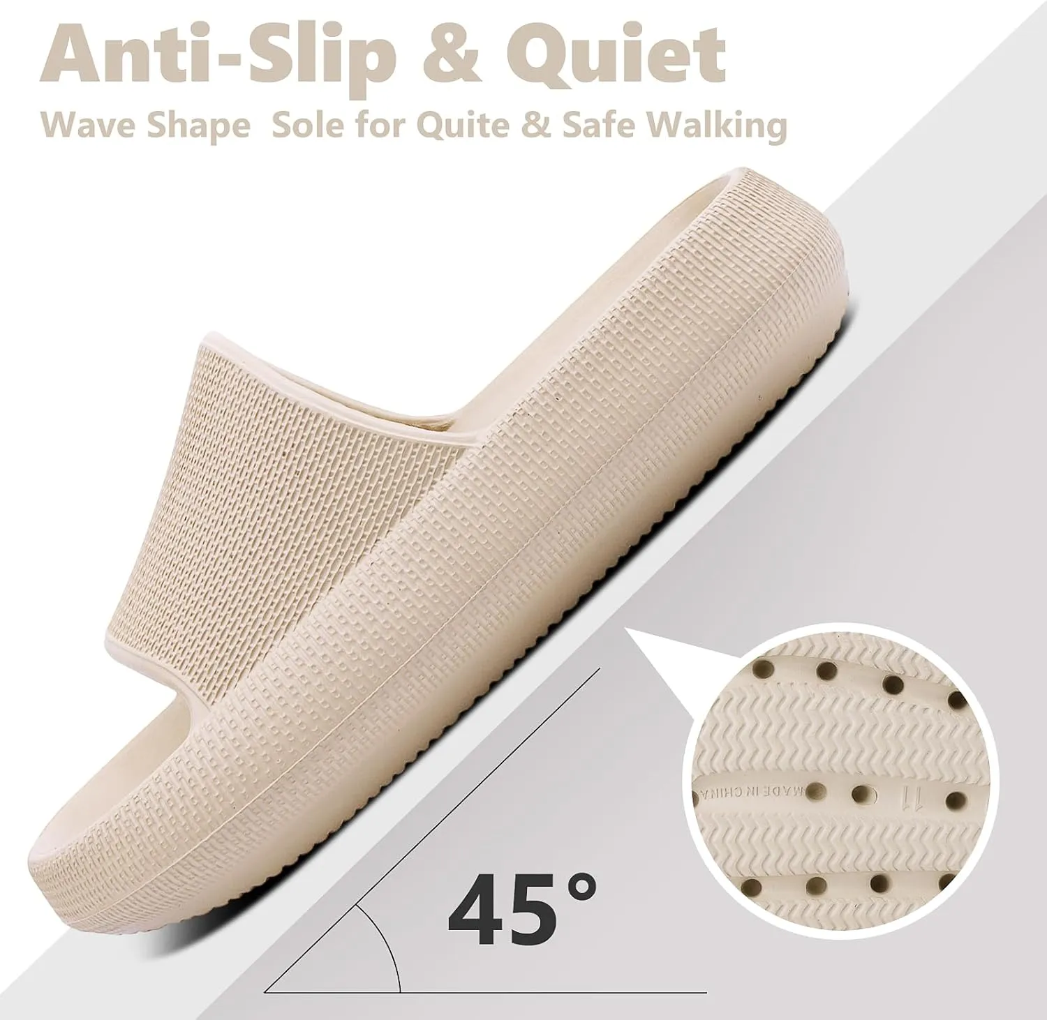 FJWYSANGU Kids Cloud Slides丨Boys Girls Bathroom Shower Sandals丨Open Toe Thick Sole Slip on Slippers丨Summer Non-slip Beach Pool Shoes