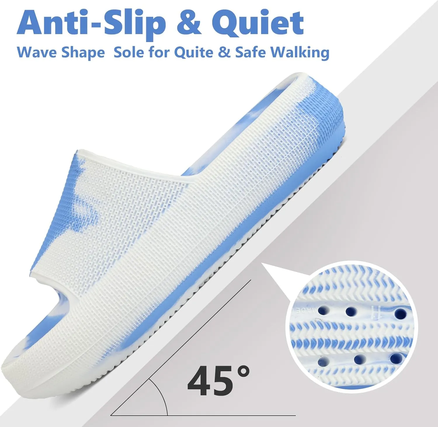 FJWYSANGU Kids Cloud Slides丨Boys Girls Bathroom Shower Sandals丨Open Toe Thick Sole Slip on Slippers丨Summer Non-slip Beach Pool Shoes