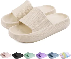 FJWYSANGU Kids Cloud Slides丨Boys Girls Bathroom Shower Sandals丨Open Toe Thick Sole Slip on Slippers丨Summer Non-slip Beach Pool Shoes