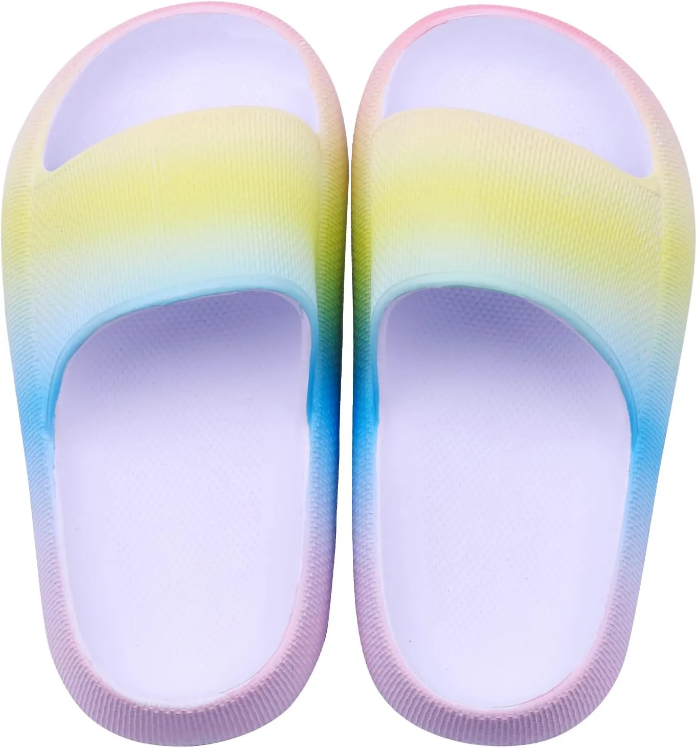 FJWYSANGU Kids Cloud Slides丨Boys Girls Bathroom Shower Sandals丨Open Toe Thick Sole Slip on Slippers丨Summer Non-slip Beach Pool Shoes