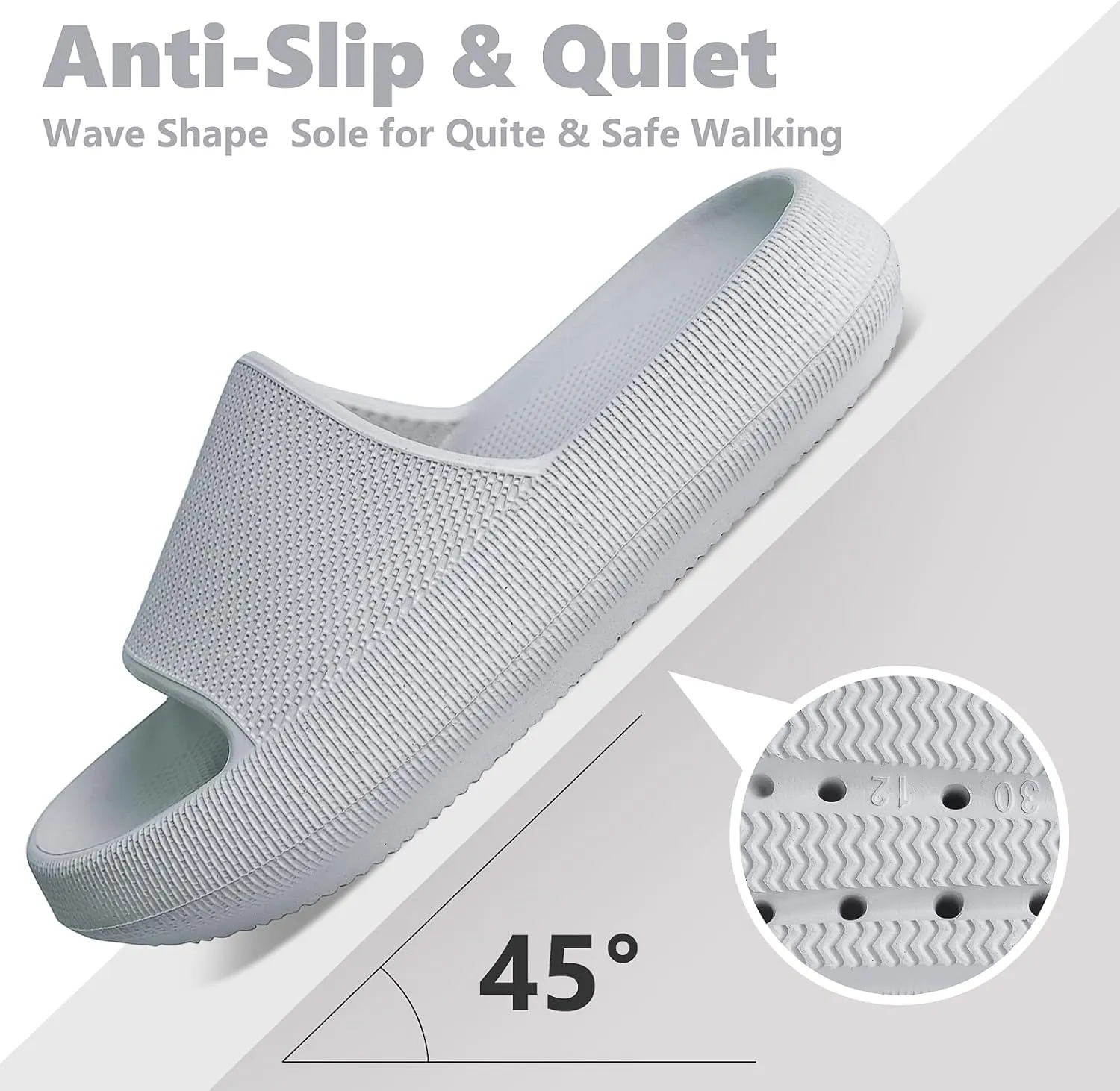 FJWYSANGU Kids Cloud Slides丨Boys Girls Bathroom Shower Sandals丨Open Toe Thick Sole Slip on Slippers丨Summer Non-slip Beach Pool Shoes