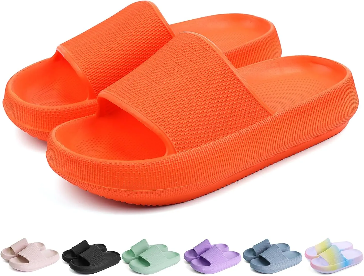 FJWYSANGU Kids Cloud Slides丨Boys Girls Bathroom Shower Sandals丨Open Toe Thick Sole Slip on Slippers丨Summer Non-slip Beach Pool Shoes