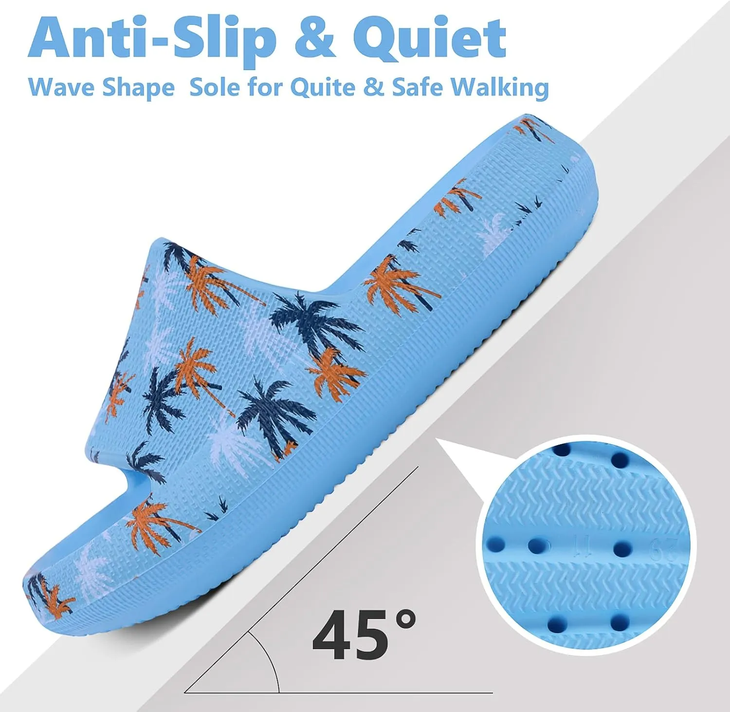 FJWYSANGU Kids Cloud Slides丨Boys Girls Bathroom Shower Sandals丨Open Toe Thick Sole Slip on Slippers丨Summer Non-slip Beach Pool Shoes