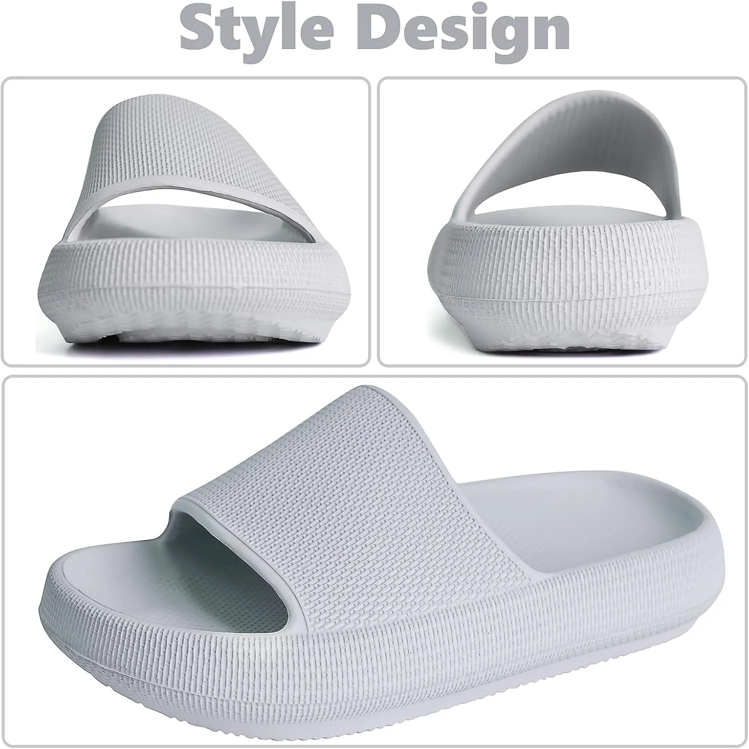 FJWYSANGU Kids Cloud Slides丨Boys Girls Bathroom Shower Sandals丨Open Toe Thick Sole Slip on Slippers丨Summer Non-slip Beach Pool Shoes