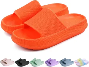 FJWYSANGU Kids Cloud Slides丨Boys Girls Bathroom Shower Sandals丨Open Toe Thick Sole Slip on Slippers丨Summer Non-slip Beach Pool Shoes