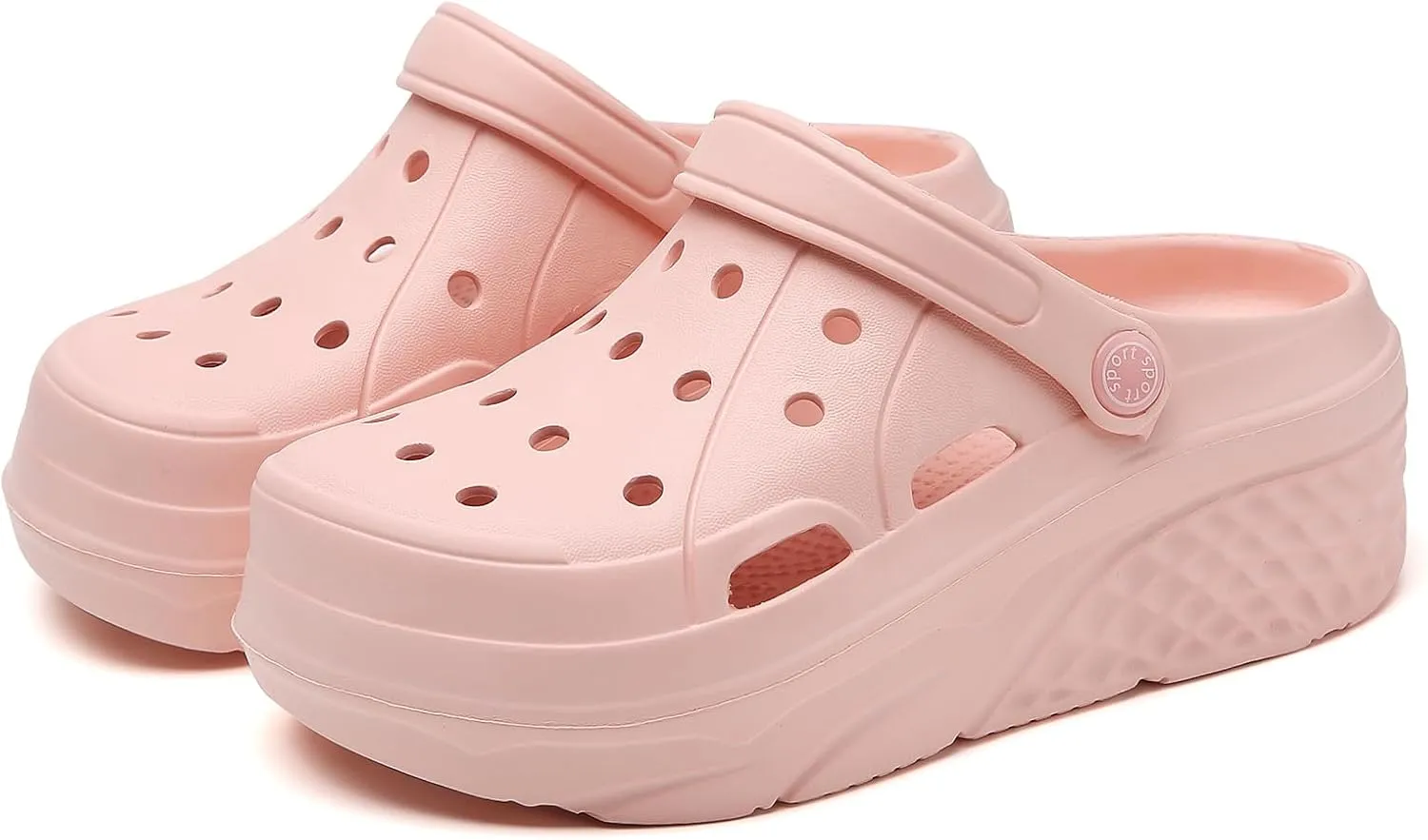 FLIOZY Women's Gardener Platform Clogs Slippers Hight Heels Mules Clog Wedge Sandals Outdoor Beach Shoes