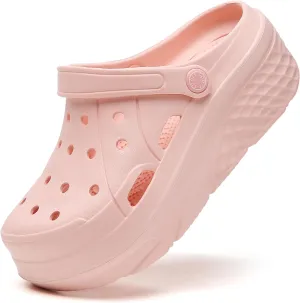 FLIOZY Women's Gardener Platform Clogs Slippers Hight Heels Mules Clog Wedge Sandals Outdoor Beach Shoes