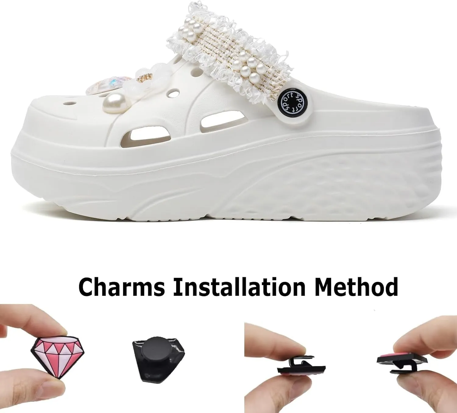 FLIOZY Women's Gardener Platform Clogs Slippers Hight Heels Mules Clog Wedge Sandals Outdoor Beach Shoes