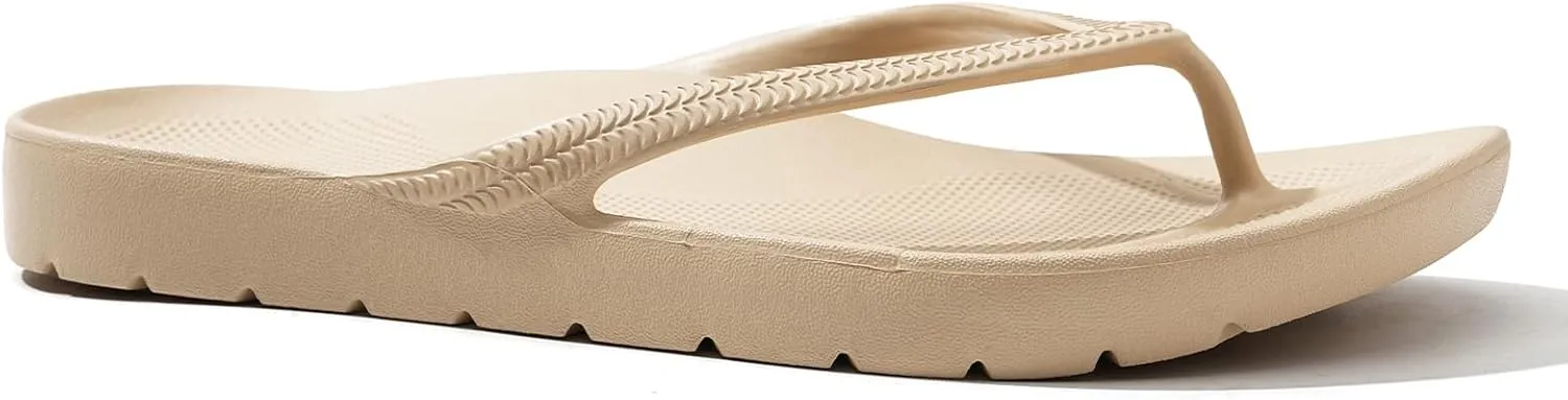Flip Flops for Women with Arch Support Comfortable Recovery Slide Sandals Slip Resistant Shower Shoes Walking Thong Sandals Lightweight and Soft Footbed Slides Flip Flops