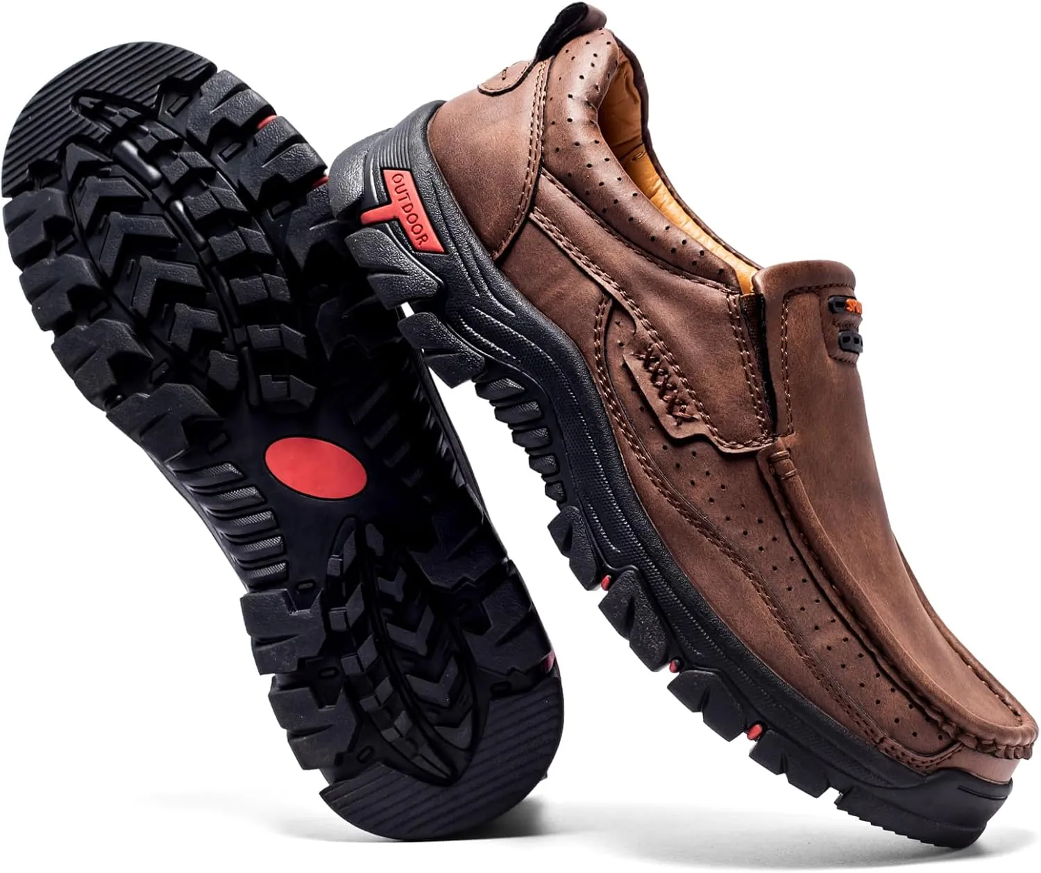 FLYLAND Basic 1.0 Men's Fashion Loafers Vintage Classical Leather Ankle Boots Handmade Chukka Boots Daily Casual Work Office Shoes Driving Shoes