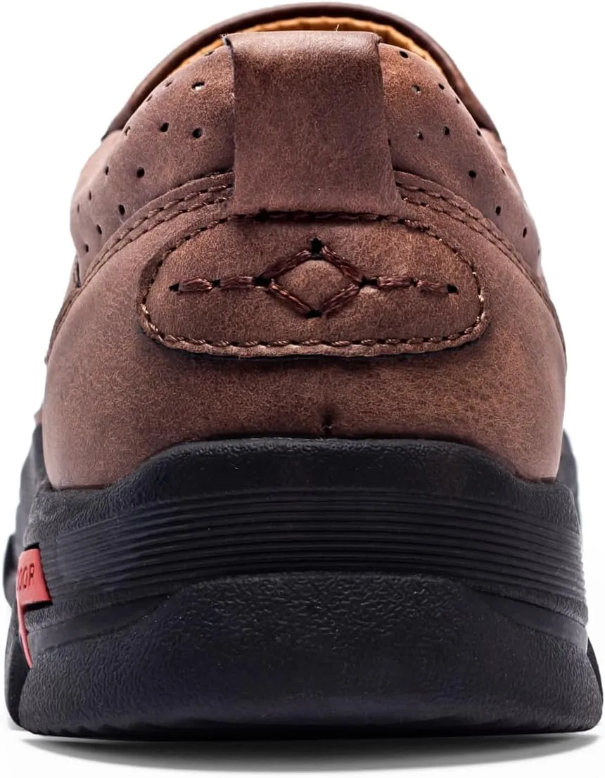 FLYLAND Basic 1.0 Men's Fashion Loafers Vintage Classical Leather Ankle Boots Handmade Chukka Boots Daily Casual Work Office Shoes Driving Shoes