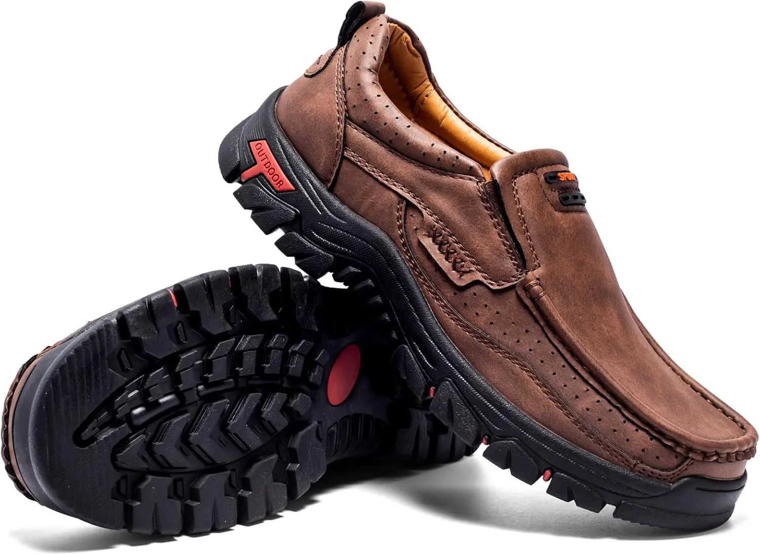 FLYLAND Basic 1.0 Men's Fashion Loafers Vintage Classical Leather Ankle Boots Handmade Chukka Boots Daily Casual Work Office Shoes Driving Shoes