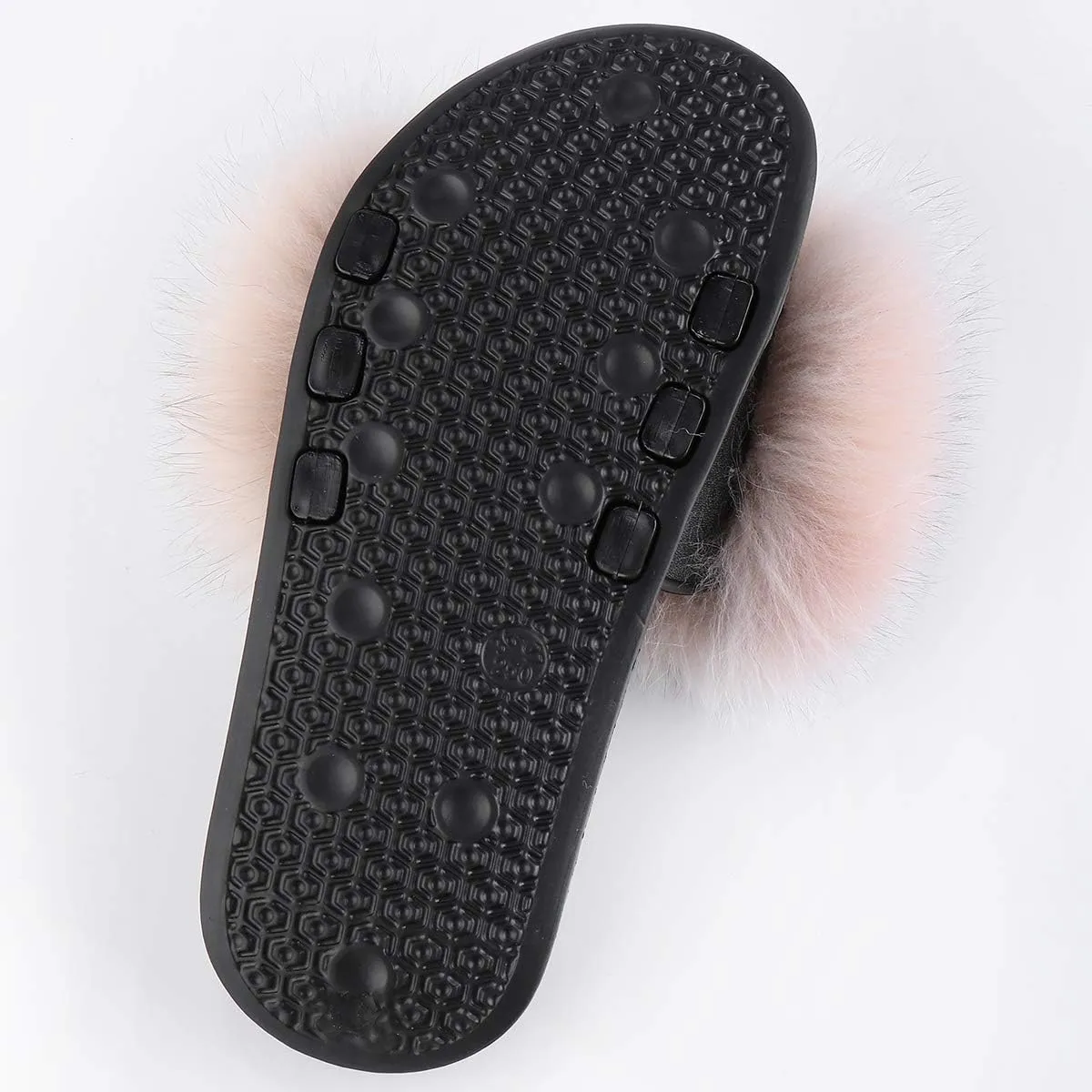 FOLOBE Women Fuzzy Slides Fur Feather Sandals Fur Slips Fur Slippers Fluffy Slides Outdoor House Slides Shoes Fuzzy Slippers Fluffy Sandals slip on fur slippers