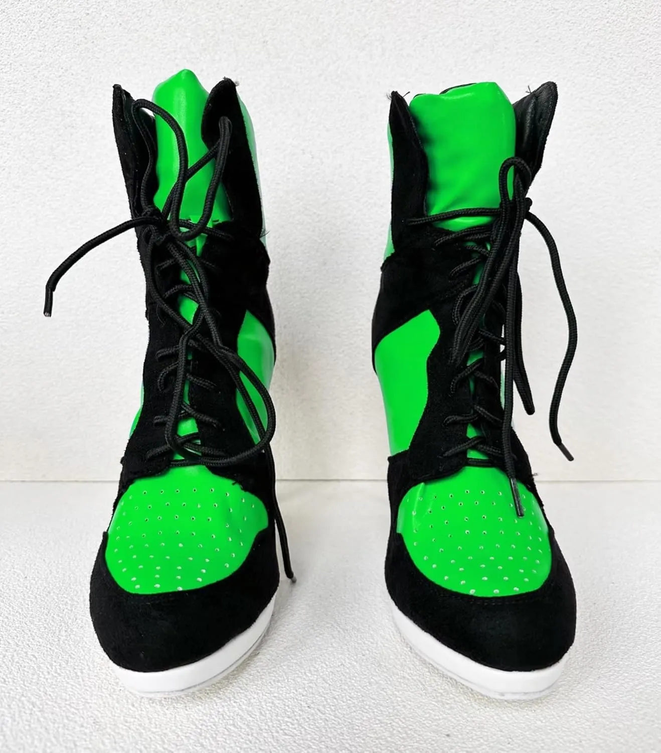 Frankie Hsu Stiletto Sport Basketball High Heeled Ankle Boots, Black Suede Classic White Sneaker Bootie, Big Size Fashion Designer Shoes For Women Men