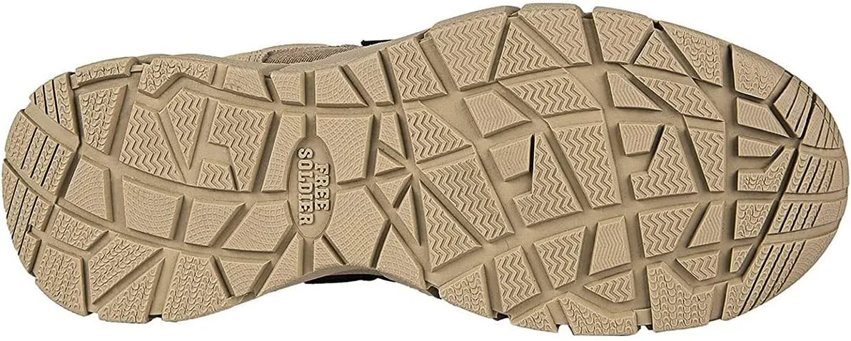 FREE SOLDIER Waterproof Hiking Work Boots Men's Tactical Boots 6 Inches Lightweight Military Boots Breathable Desert Boots