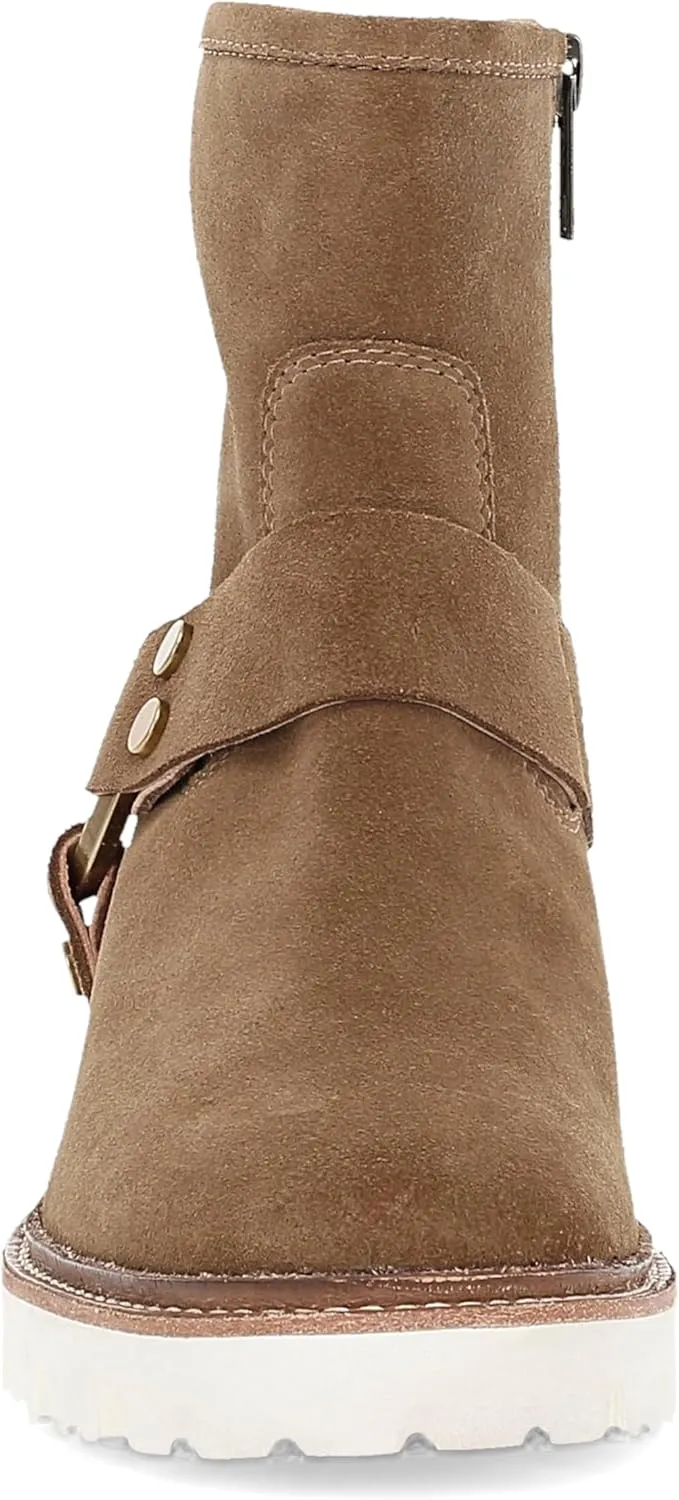 Frye Olivia Harness Short Boots for Women - Soft Leather & Suede, Chunky Heel, EVA Outsole, Versatile Colors