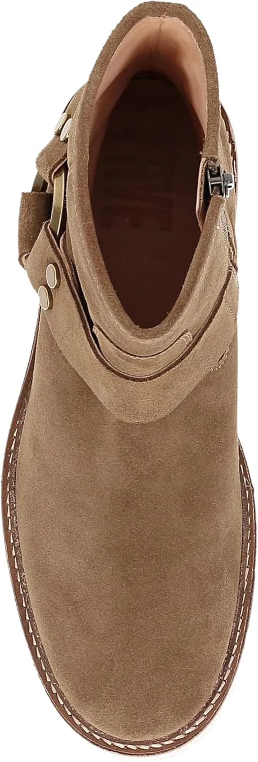 Frye Olivia Harness Short Boots for Women - Soft Leather & Suede, Chunky Heel, EVA Outsole, Versatile Colors