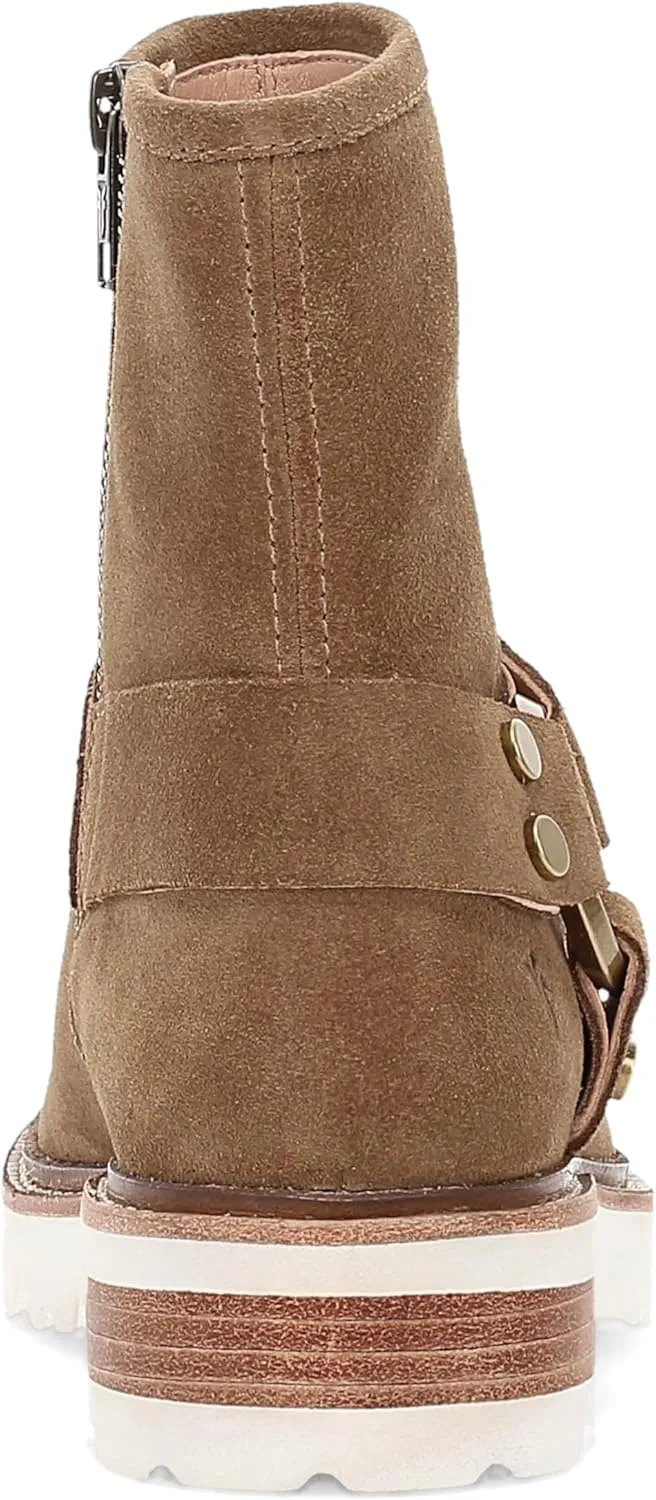 Frye Olivia Harness Short Boots for Women - Soft Leather & Suede, Chunky Heel, EVA Outsole, Versatile Colors