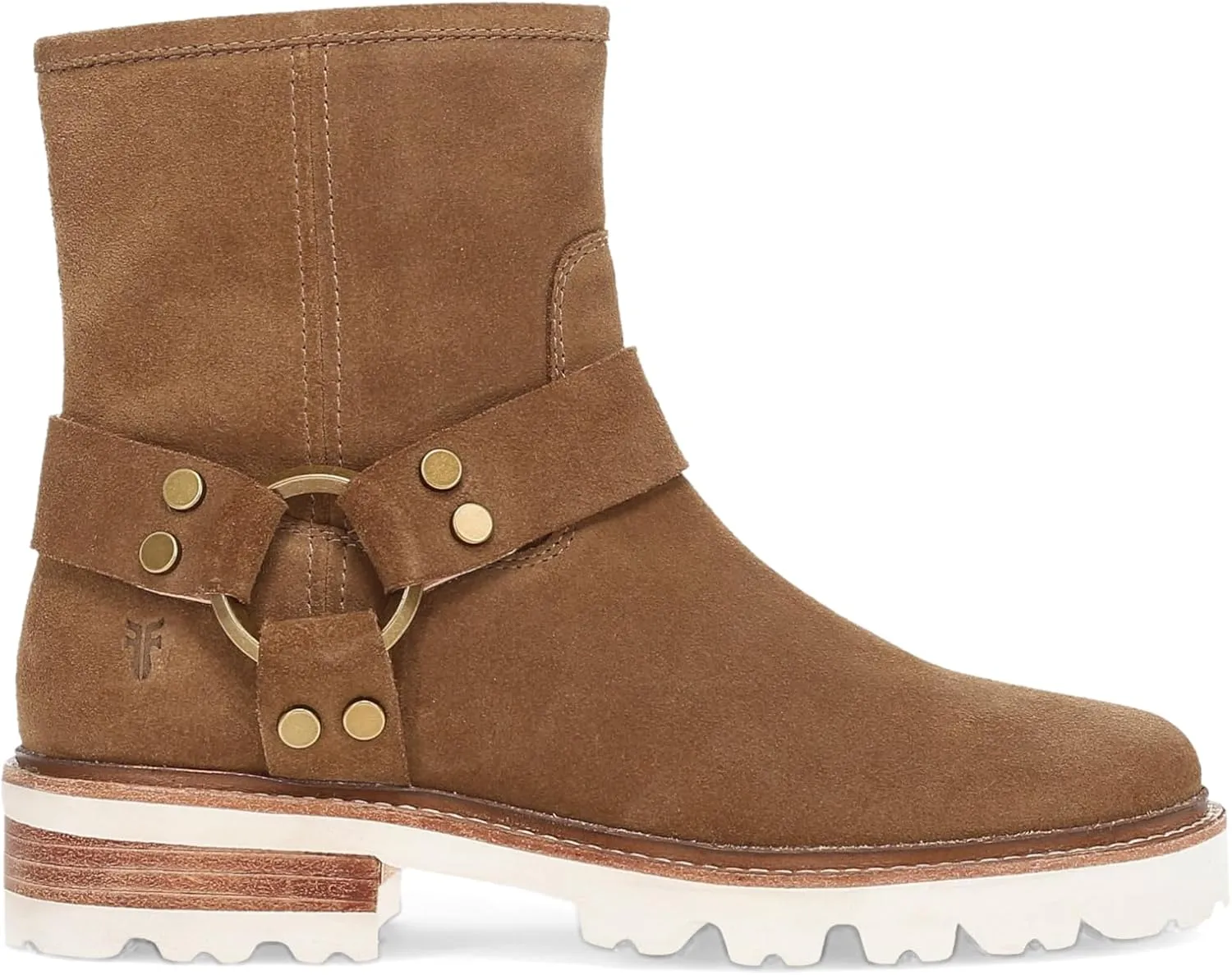 Frye Olivia Harness Short Boots for Women - Soft Leather & Suede, Chunky Heel, EVA Outsole, Versatile Colors