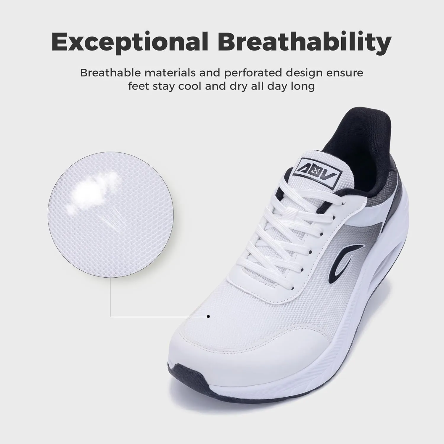 GANNOU Wide Toe Box Shoes for Men Arch Support Walking Shoes Plantar Fasciitis Orthotic Tennis Sneakers