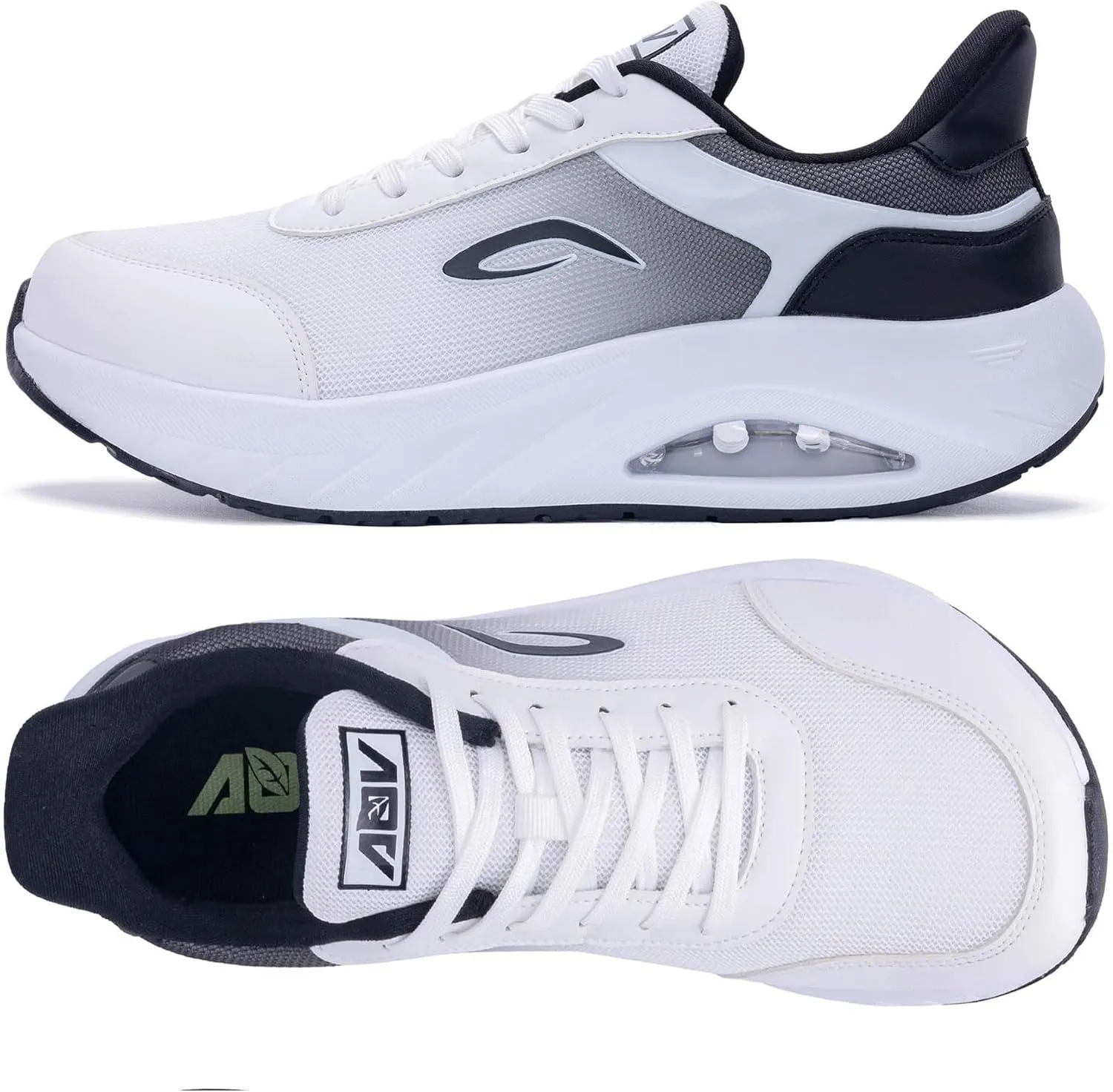 GANNOU Wide Toe Box Shoes for Men Arch Support Walking Shoes Plantar Fasciitis Orthotic Tennis Sneakers