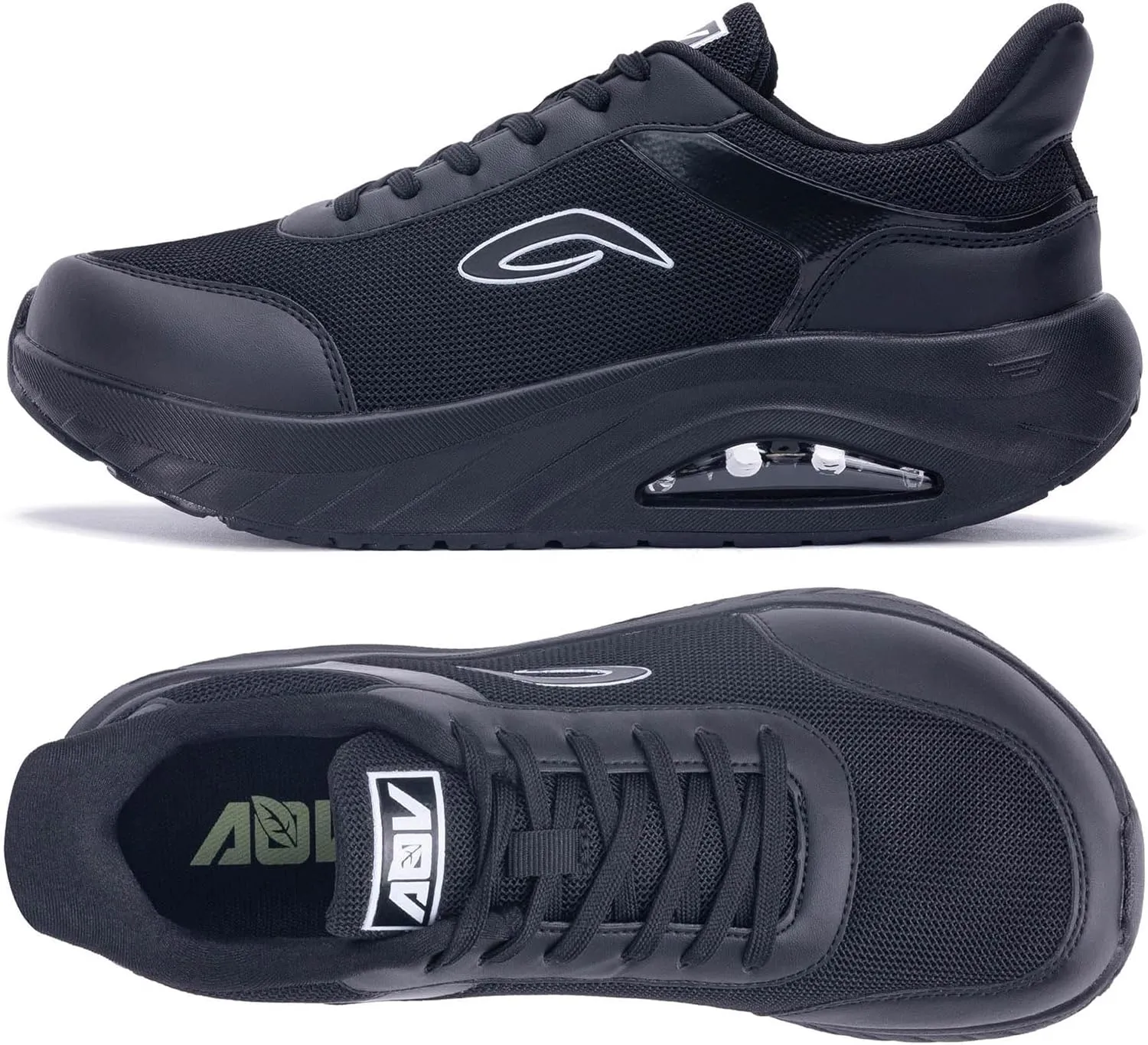 GANNOU Wide Toe Box Shoes for Men Arch Support Walking Shoes Plantar Fasciitis Orthotic Tennis Sneakers