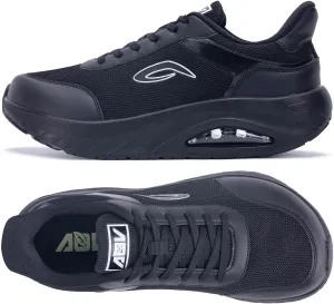 GANNOU Wide Toe Box Shoes for Men Arch Support Walking Shoes Plantar Fasciitis Orthotic Tennis Sneakers