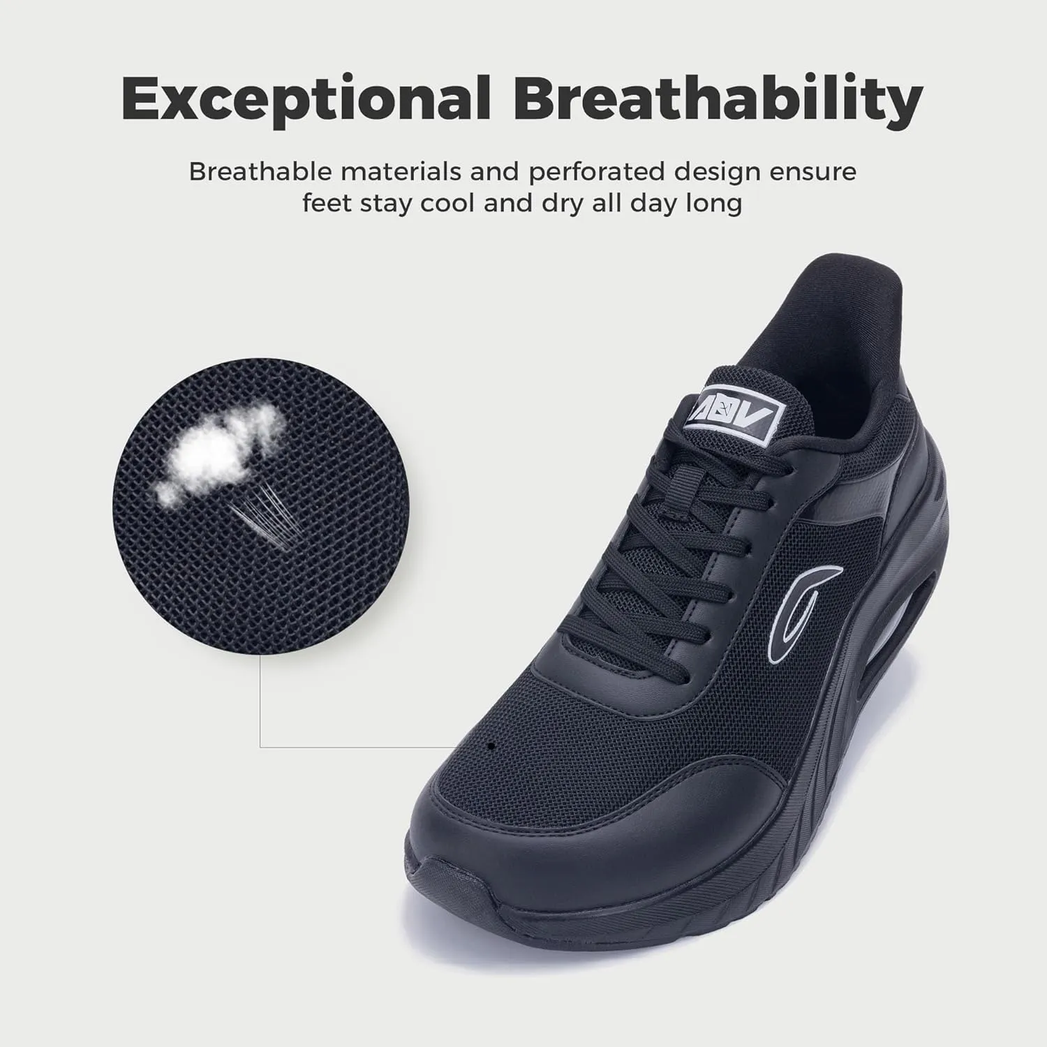 GANNOU Wide Toe Box Shoes for Men Arch Support Walking Shoes Plantar Fasciitis Orthotic Tennis Sneakers