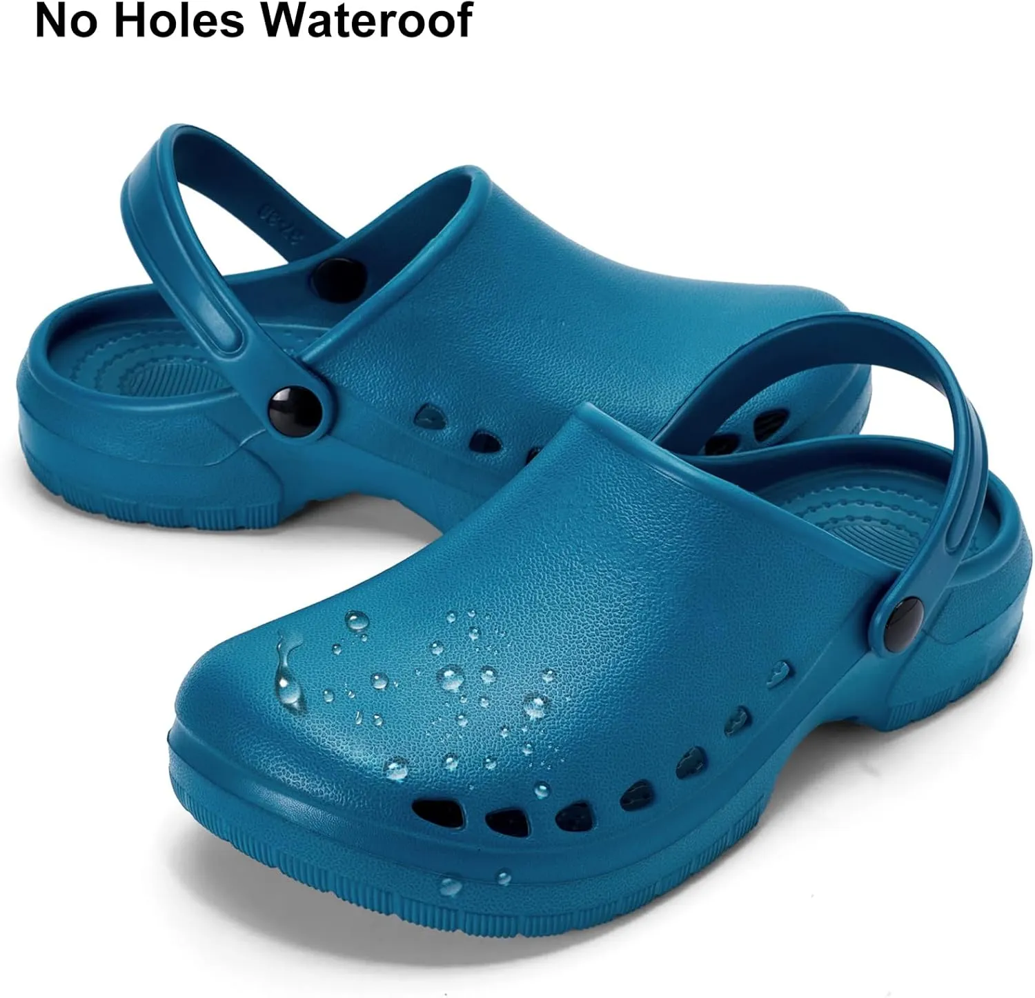 Gentle Arch Support Work Clogs Breathable Non Slip Shoes for Chef Nurse Garden Comfortable, Slip-on Lightweight Bistro Mules