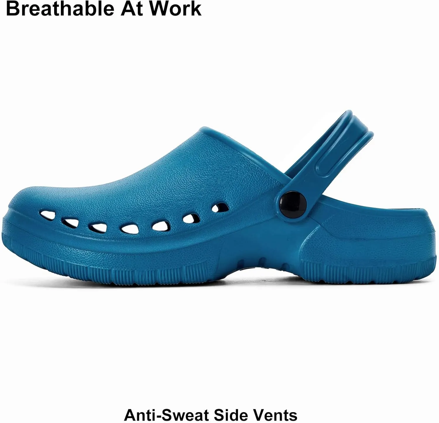 Gentle Arch Support Work Clogs Breathable Non Slip Shoes for Chef Nurse Garden Comfortable, Slip-on Lightweight Bistro Mules