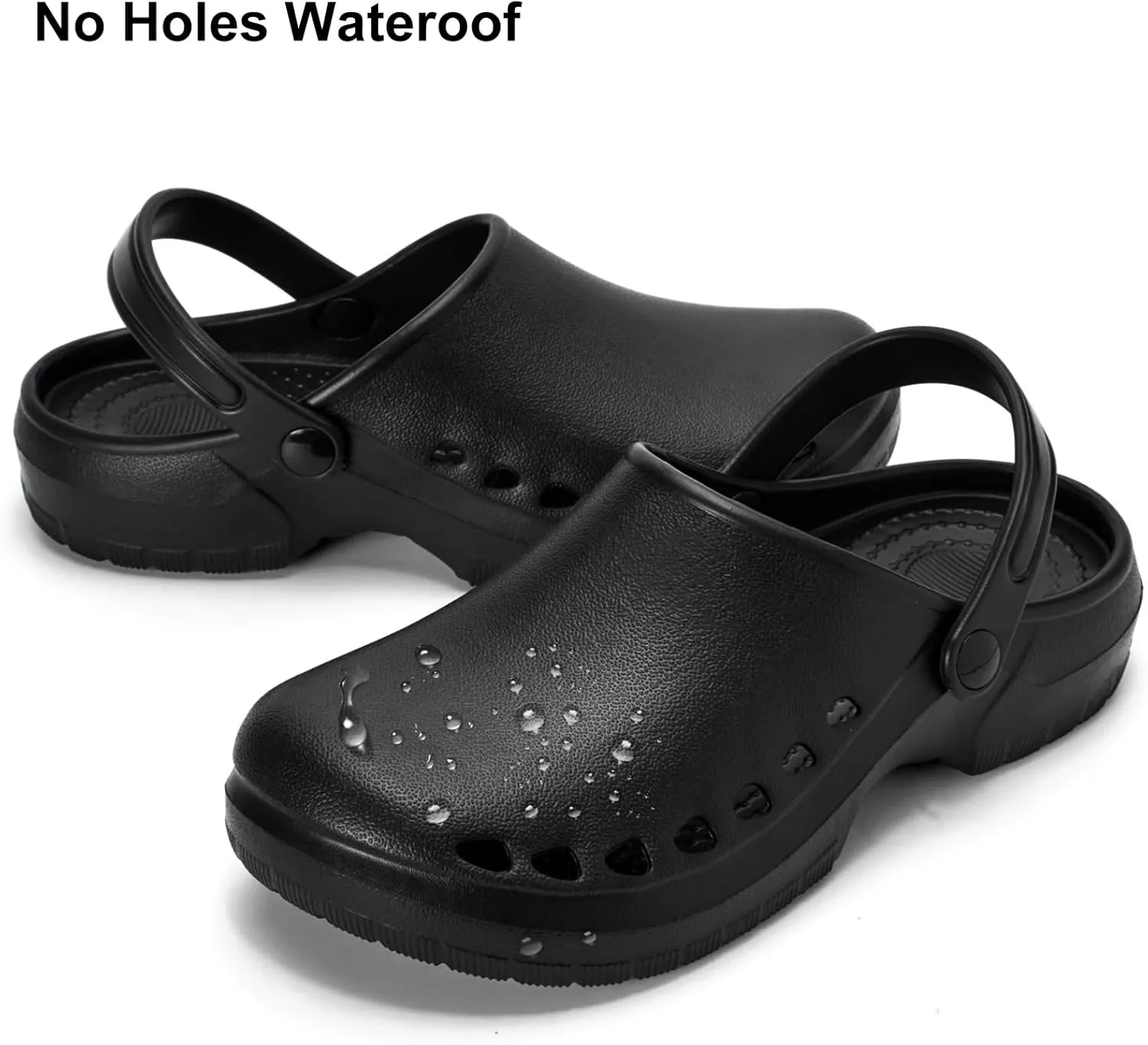 Gentle Arch Support Work Clogs Breathable Non Slip Shoes for Chef Nurse Garden Comfortable, Slip-on Lightweight Bistro Mules