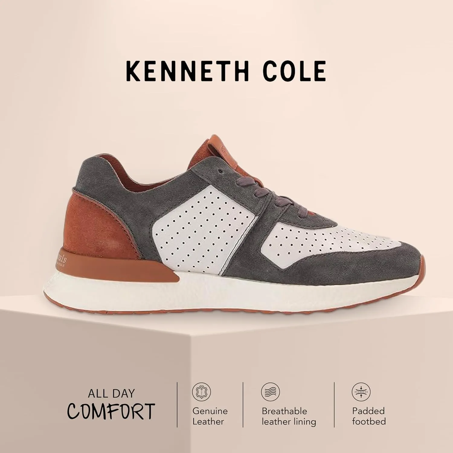 Gentle Souls by Kenneth Cole Men's Laurence Jogger Sneaker Cushioned for All-Day Comfort, Built-in Arch Support