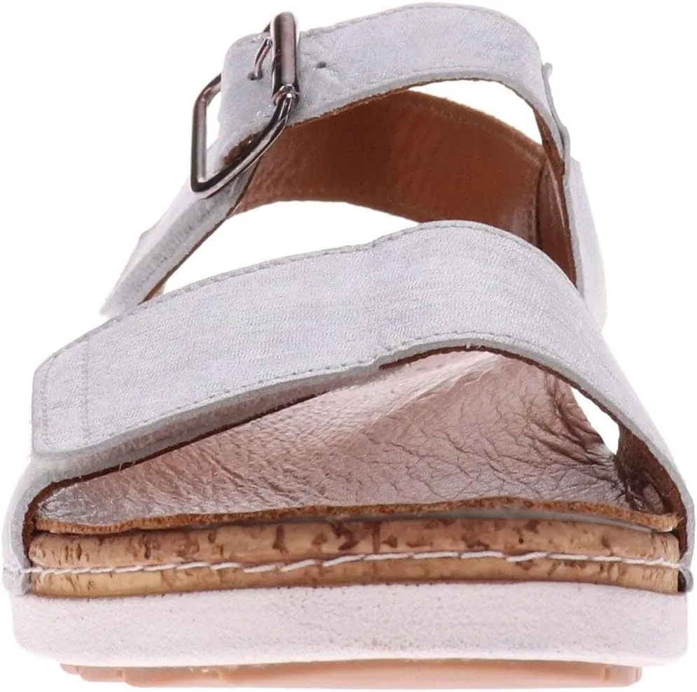 Georgia Women's Sandals - Premium Leather - Adjustable Velcro Strap - Contoured Footbed with Arch Support - Removable Footbed for Custom Orthotics