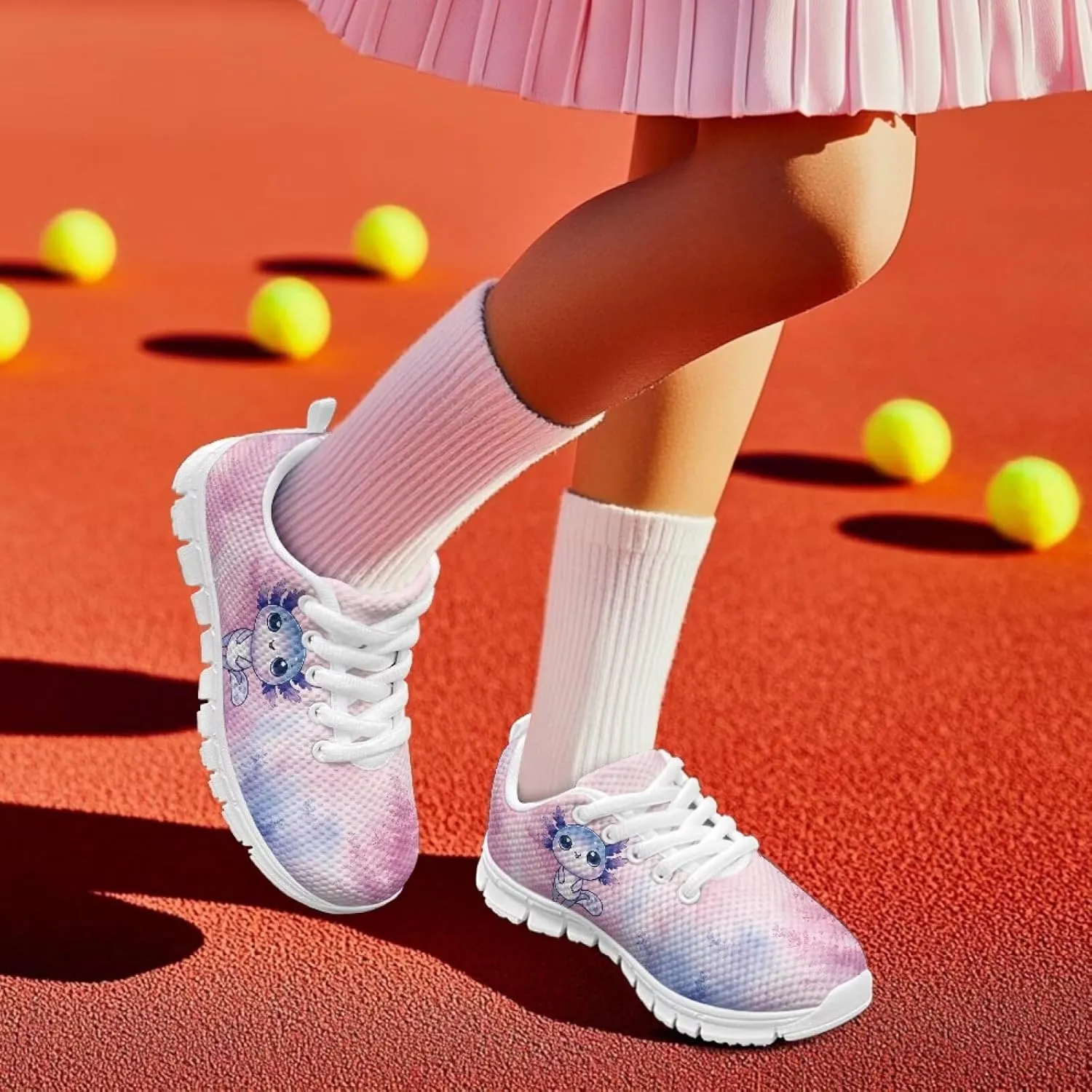 Girls Running Shoes Cute Kids Athletic Shoes Cartoon Animals Sneakers