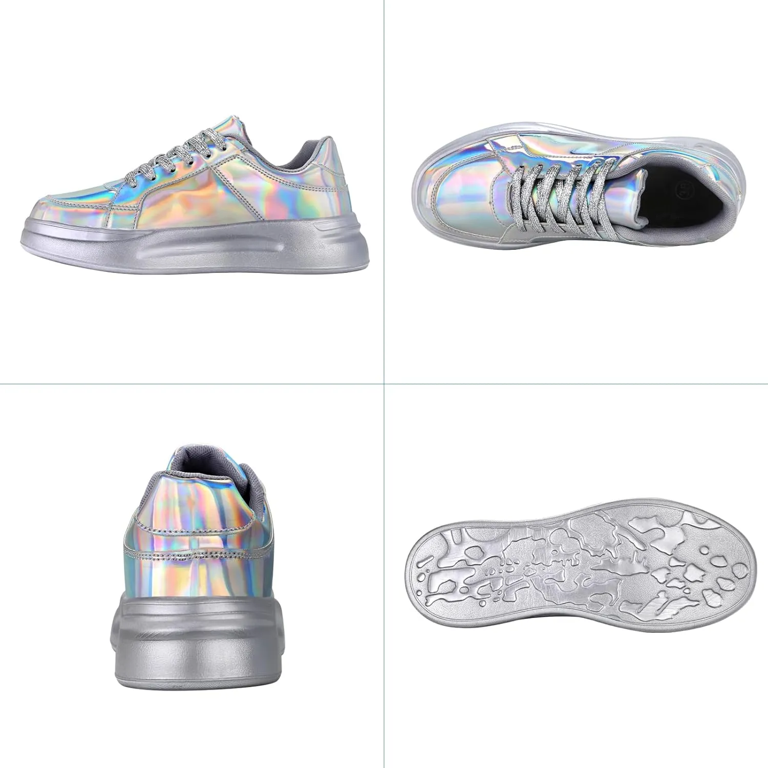 Glitter Sneakers for Women - Sparkly Bling Sequin Sneakers for Wedding, Party & Casual Wear