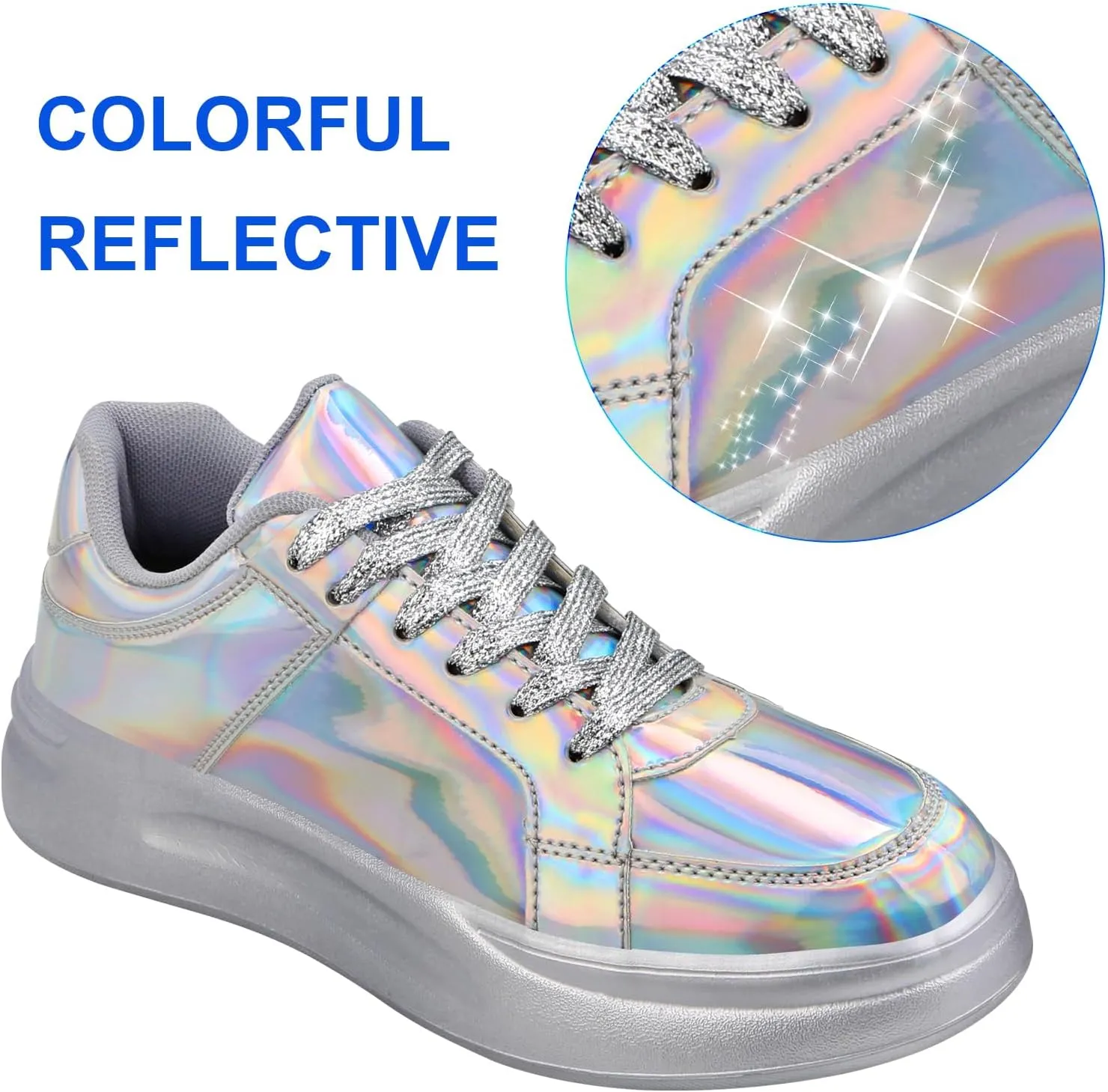 Glitter Sneakers for Women - Sparkly Bling Sequin Sneakers for Wedding, Party & Casual Wear