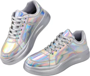 Glitter Sneakers for Women - Sparkly Bling Sequin Sneakers for Wedding, Party & Casual Wear