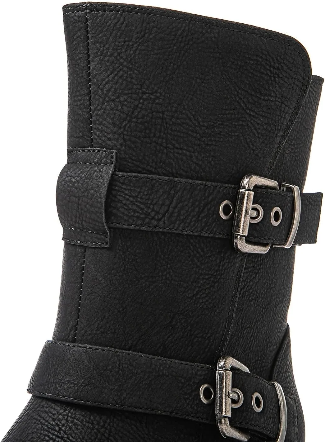 GLOBALWIN Women's Fur Booties Fashion Combat Ankle Boots For Women
