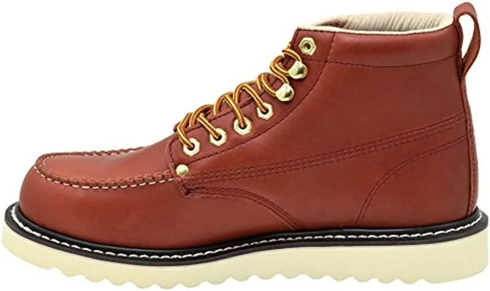 Golden Fox Men's Premium Leather Soft Toe Light Weight Industrial Construction Moc Work Boots Insulated