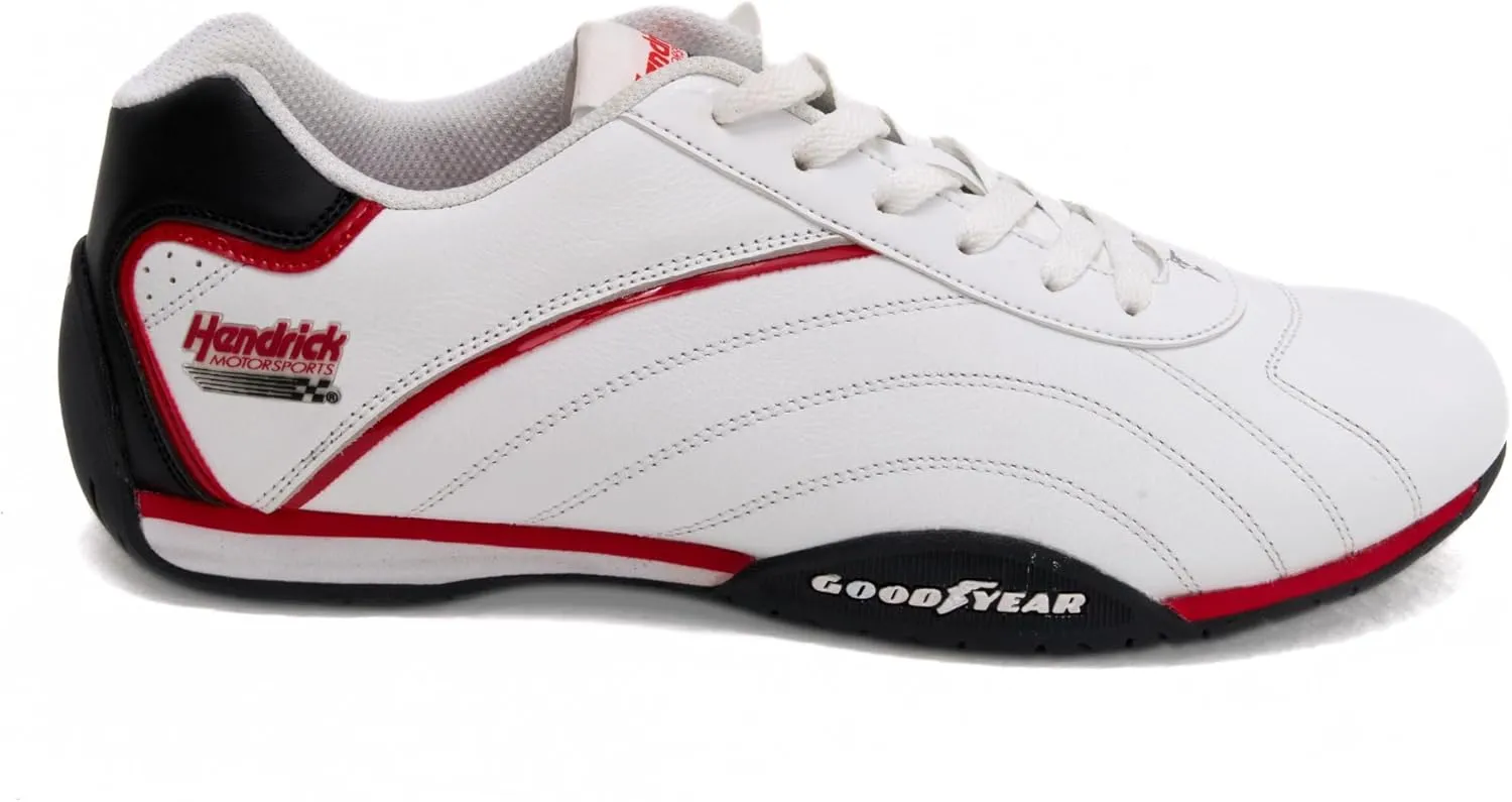 Goodyear Mens Ori Racer Sneakers – Hendrick Motorsports Low-Top Lace Up Performance Sneakers, Leather & Mesh Lining