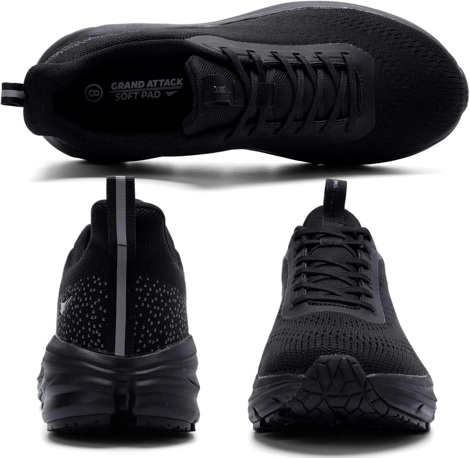 Grand Attack Men's Road Running Walking Shoes | Max Cushioned Comfort | Durable Non-Slip | Breathable Athletic Tennis Cross-Training Sneakers