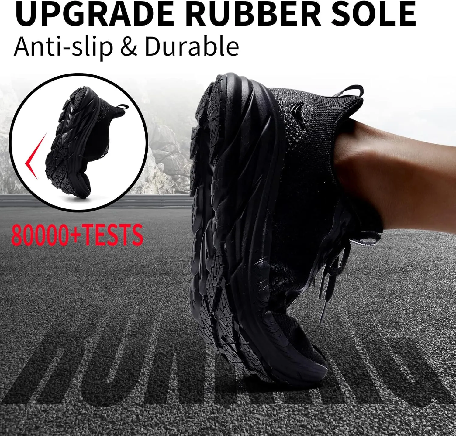 Grand Attack Men's Road Running Walking Shoes | Max Cushioned Comfort | Durable Non-Slip | Breathable Athletic Tennis Cross-Training Sneakers