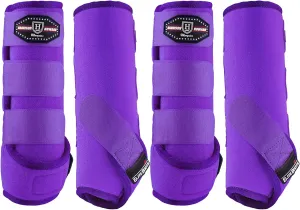 Harrison Howard Horse Sport Medicine Front Shock-Absorbing Boots All-Round Lower Limb Protection & Support Sport Boots Athletic Boots Perfect for Endurance Training and Performance Regal Purple M